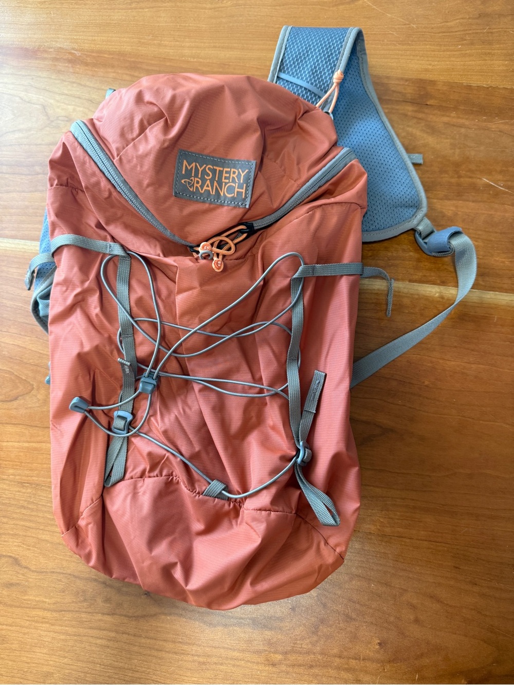 MYSTERY RANCH Rust Orange Daypack with Gray Accents
